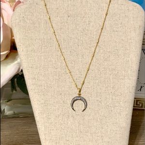 House of Harlow 1960 Gold Moon Pendant Necklace